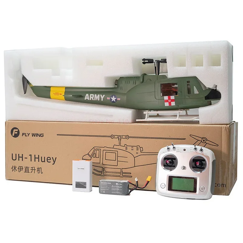 Flywing UH-1 V3 Huey RC Virtual Helicopter Simulation Model Remote Control Model Aircraft 470 Class with H1 Flight Control GPS