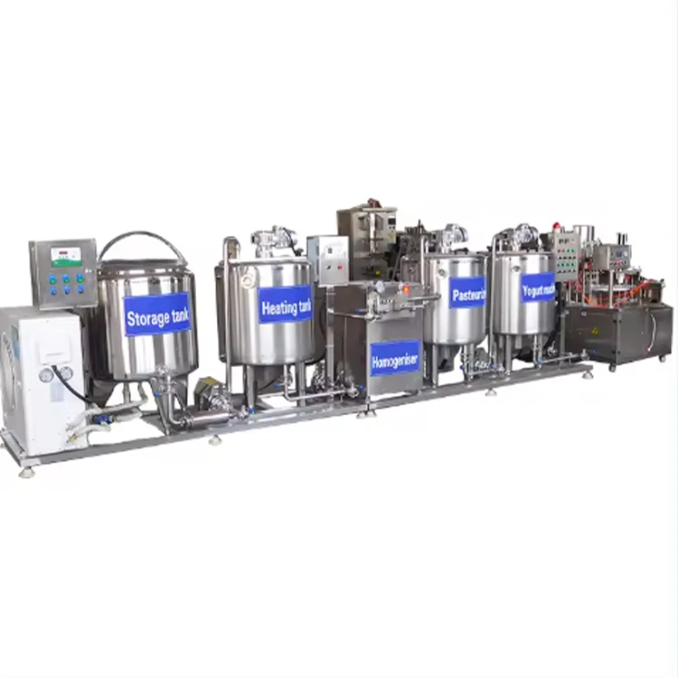 Máquina automática para hacer queso, Planta Pasteurizadora, línea de producción de 200L de yogur, línea de producción de yogur