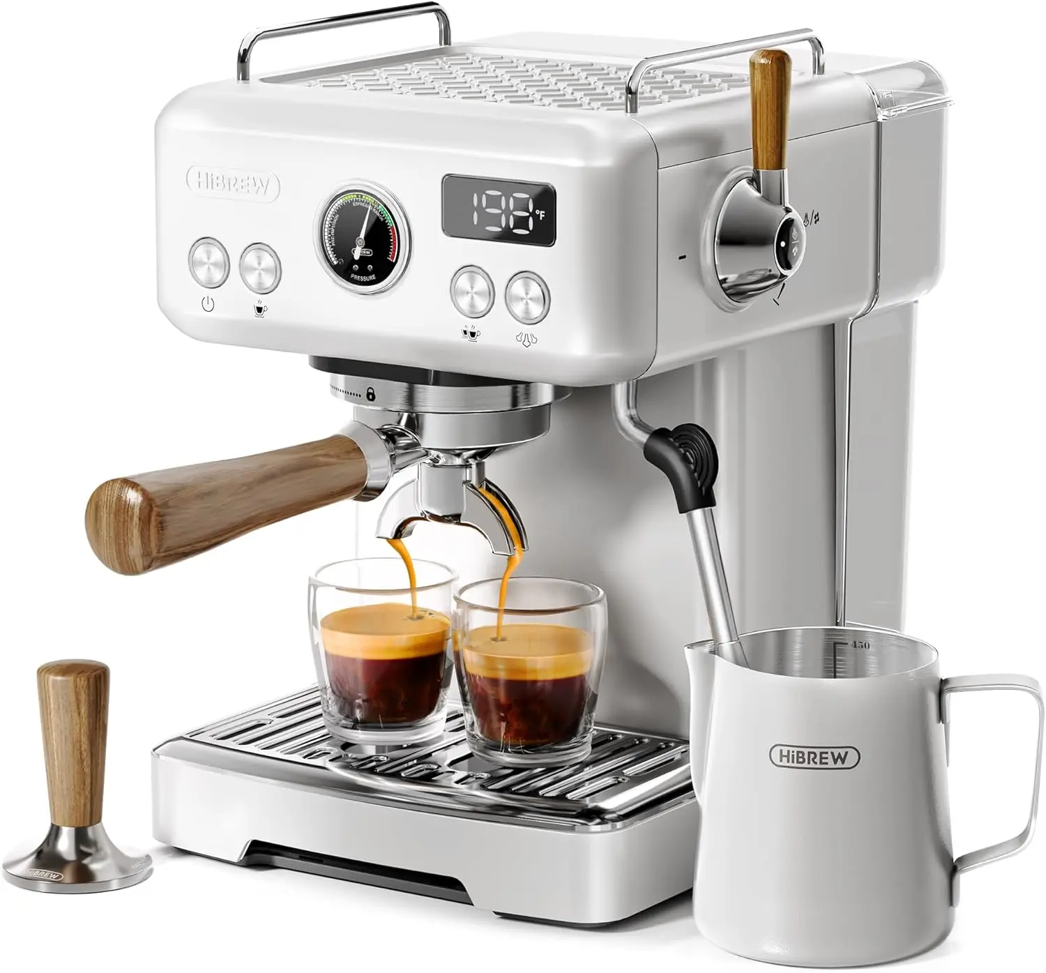 Programmable Espresso Machine with 58mm Stainless Steel Portafilter, Adjustable Temperature and Cup Volume Freely, Intelligent D