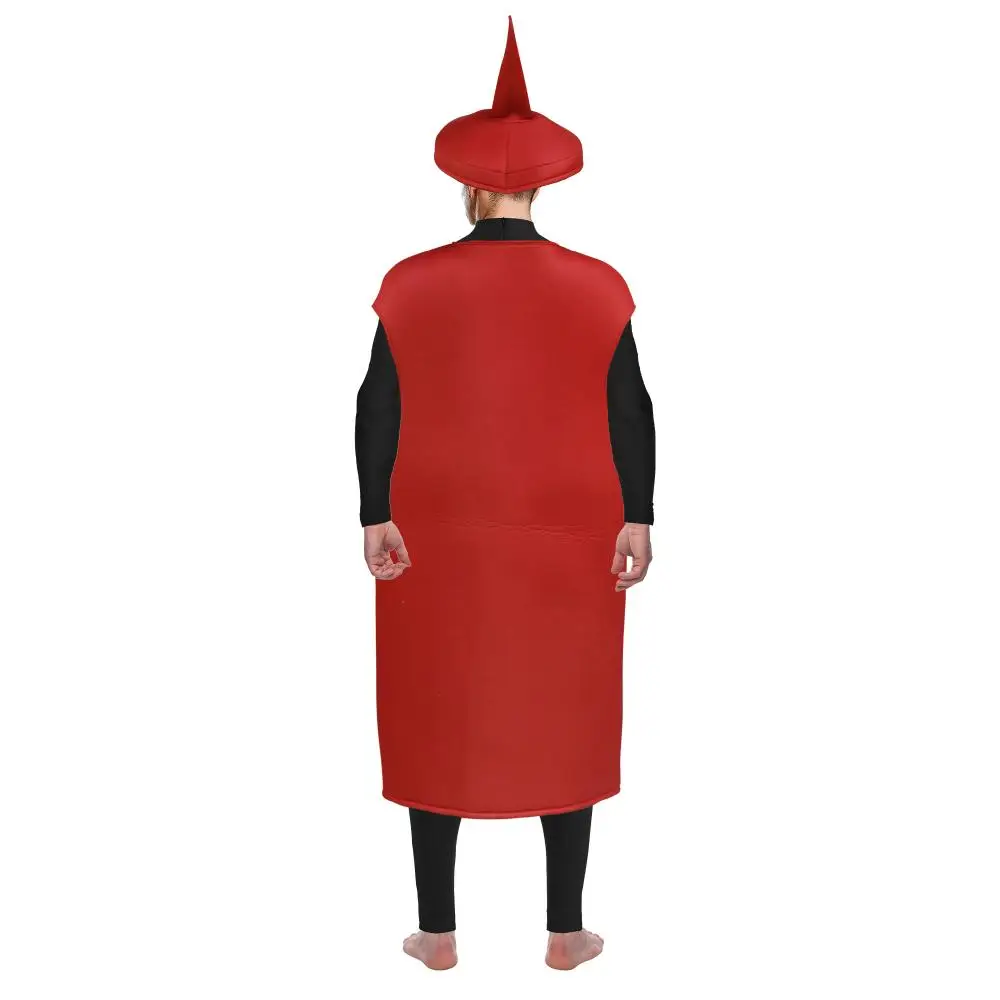 Halloween Lustige Ketchup-Salat-Sauce Cosplay-Kostüme für Erwachsene Unisex Essen-Party Bühnenshow Faschingskostüm Karneval Bar Maskottchen Verkleidung – Detail 5
