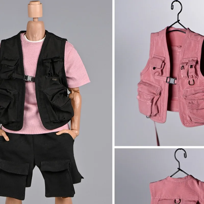 1/6 Scale Male Female Multi Pocket Functional Vest Workwear Vest Shorts Street Hip-hop for 12inch Action Figures Tbl Body