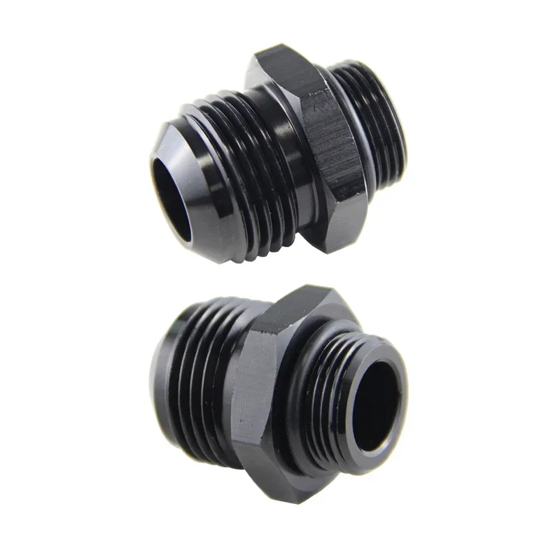 Male to M22 x 1.5 to Metric Straight Adapter 2PCS AN6/AN8/AN10/AN12 Fitting For Oil Cooler O-ring Aluminum Black 14/19/22/27mm