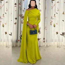 CustomizedJersey Pleat Formal Evening Sheath Off-the-shoulder Bespoke Occasion Gown Long Dresses