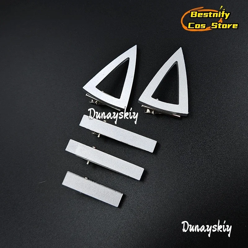 CosplayClove تأثيري لعبة القرنفل الخالد زي 40 سنتيمتر التدرج الباروكات القرنفل أغطية الرأس القرط قلادة ملحق الدعامة أنيمي دور-pl