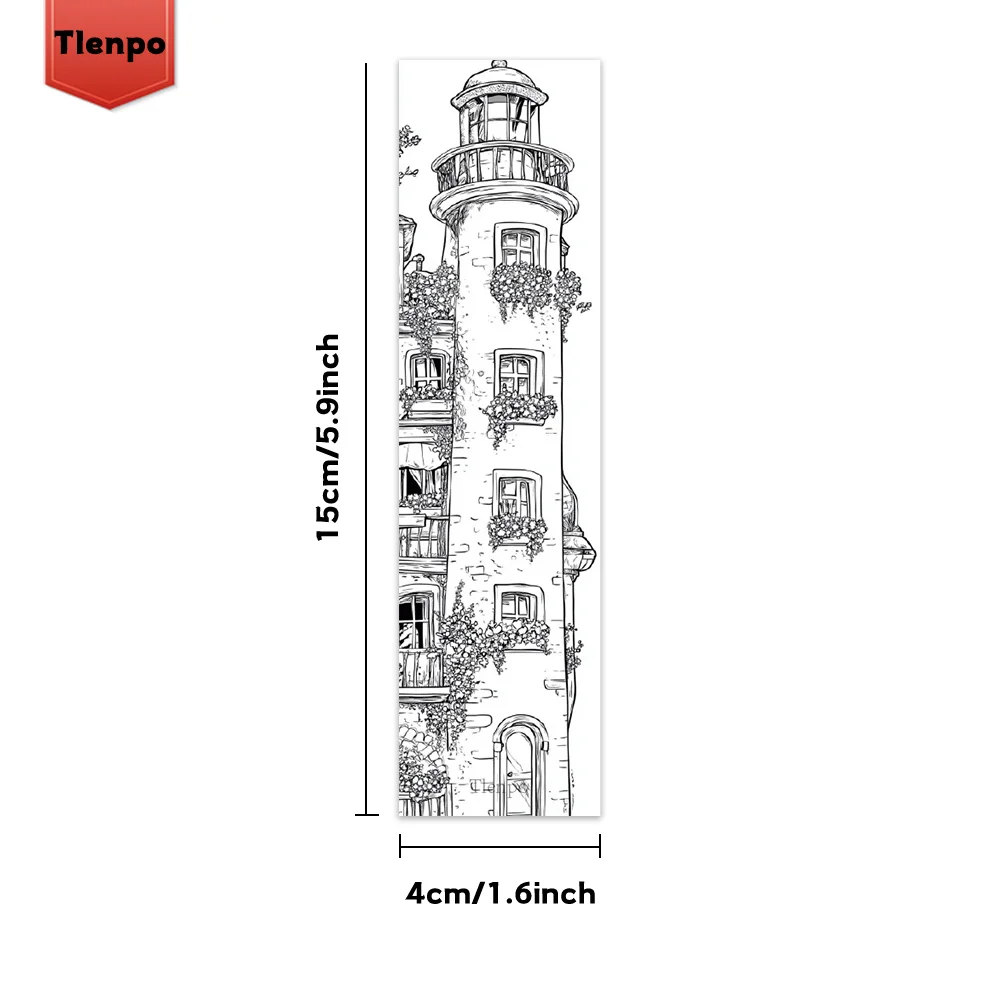 32pcs Colorable European Country Theme Bookmarks,Christmas,Teacher Gift, Back-To-School Holiday Gifts, Creative Artistic Designs