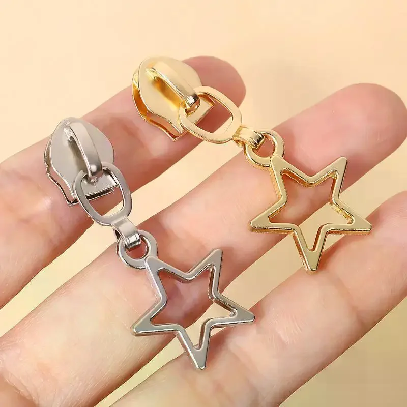 10pacStar Zipper Slider Puller For Zip Jacket Nylon Zips Pull Bag Zippers Head Sewing Closure Repair Kit Accessory