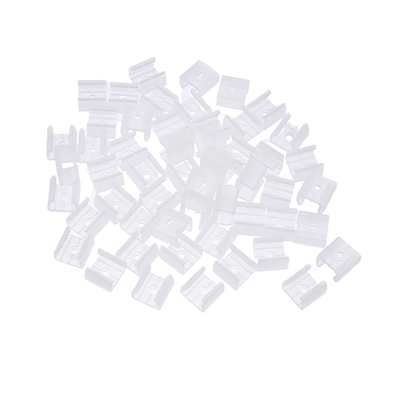 50Pcs Led Connector Fix Plastic Clips Mounting Fixing On Wall For 8/10/12/14/17/18/20MM RGB 5730/5050/2835 Strip Light