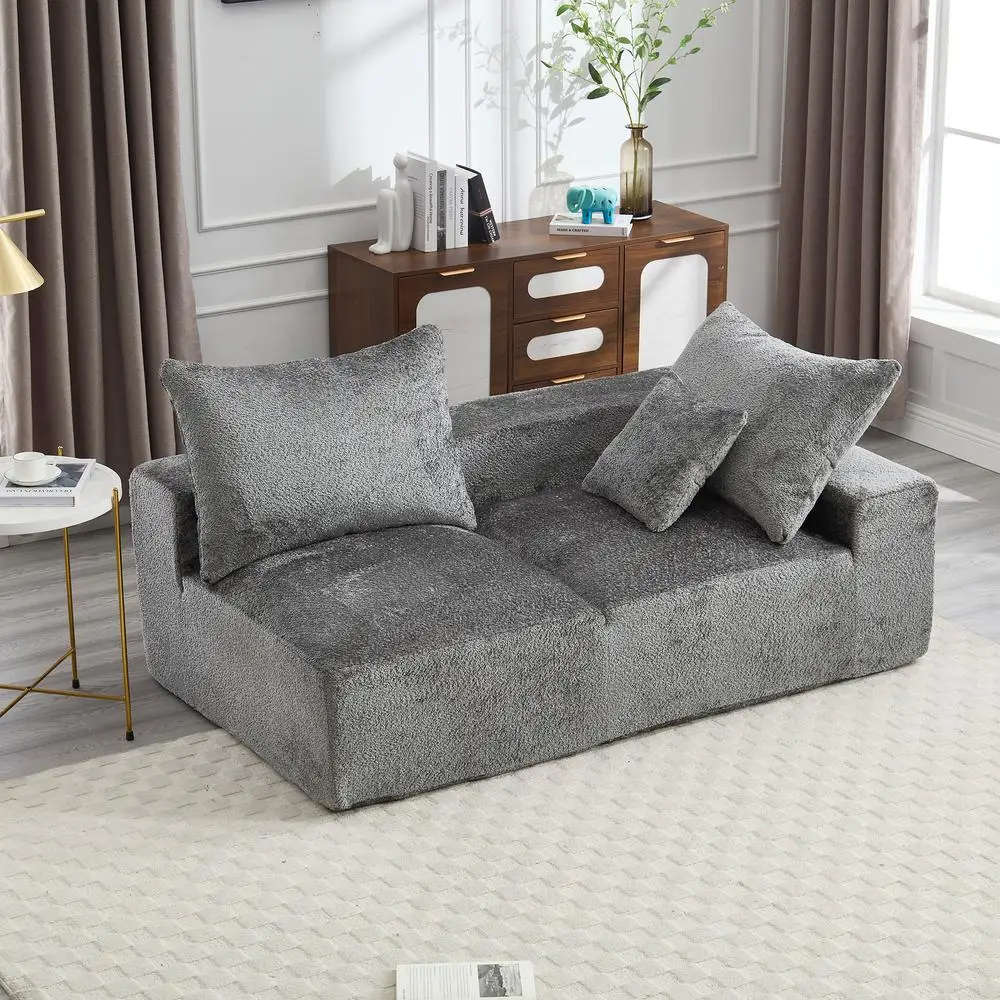 أريكة United We WIN Chenille Loveseat أريكة مريحة لشخصين مريحة للجلوس في صالة كسول للمساحات الصغيرة لغرفة المعيشة #1