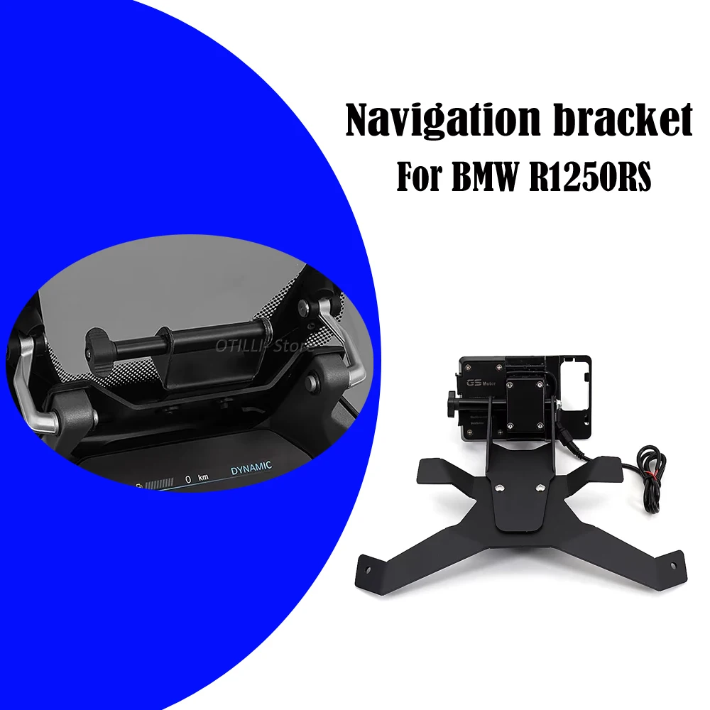 

New Motorcycle Front Phone Stand Holder Phone GPS Navigaton Plate Bracket Accessories For BMW R1250RS R1250 RS 2021