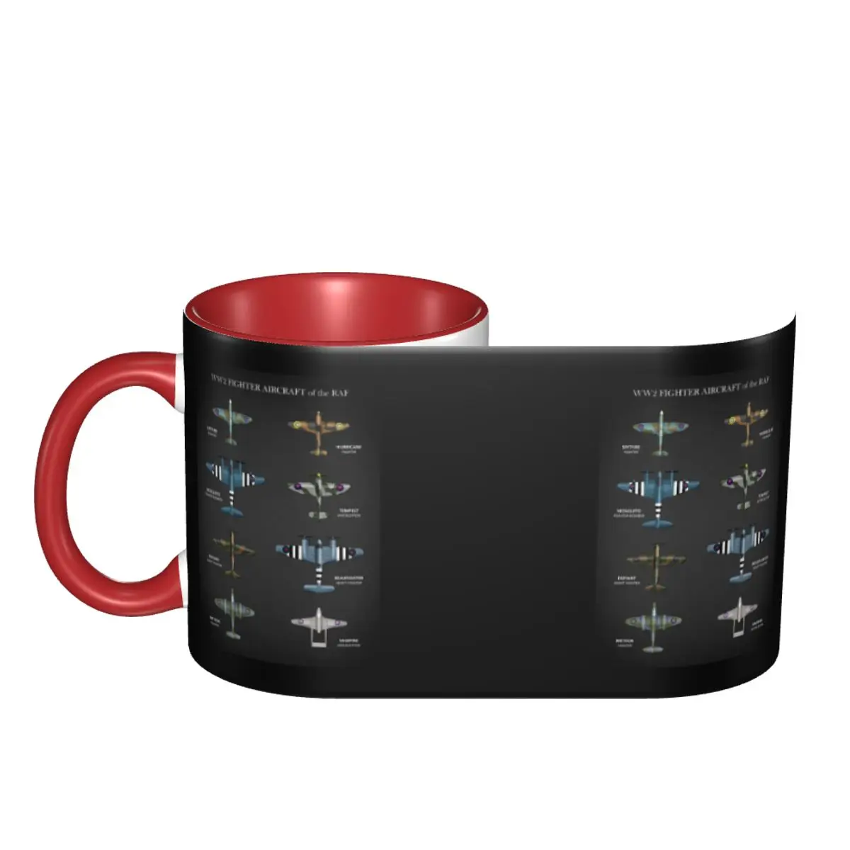 WW2 Fighter Aircraft Of The RAF Mug Funny Ceramic Coffee Cups Tea Mugs Milk Cup Drinkware Gifts for Friends DIY Custom