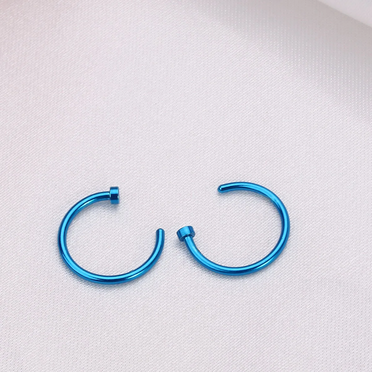 

2 Pcs Titanium Steel Nose Ring Piercings Hoop Hoops for Women Stud Puncture Studs