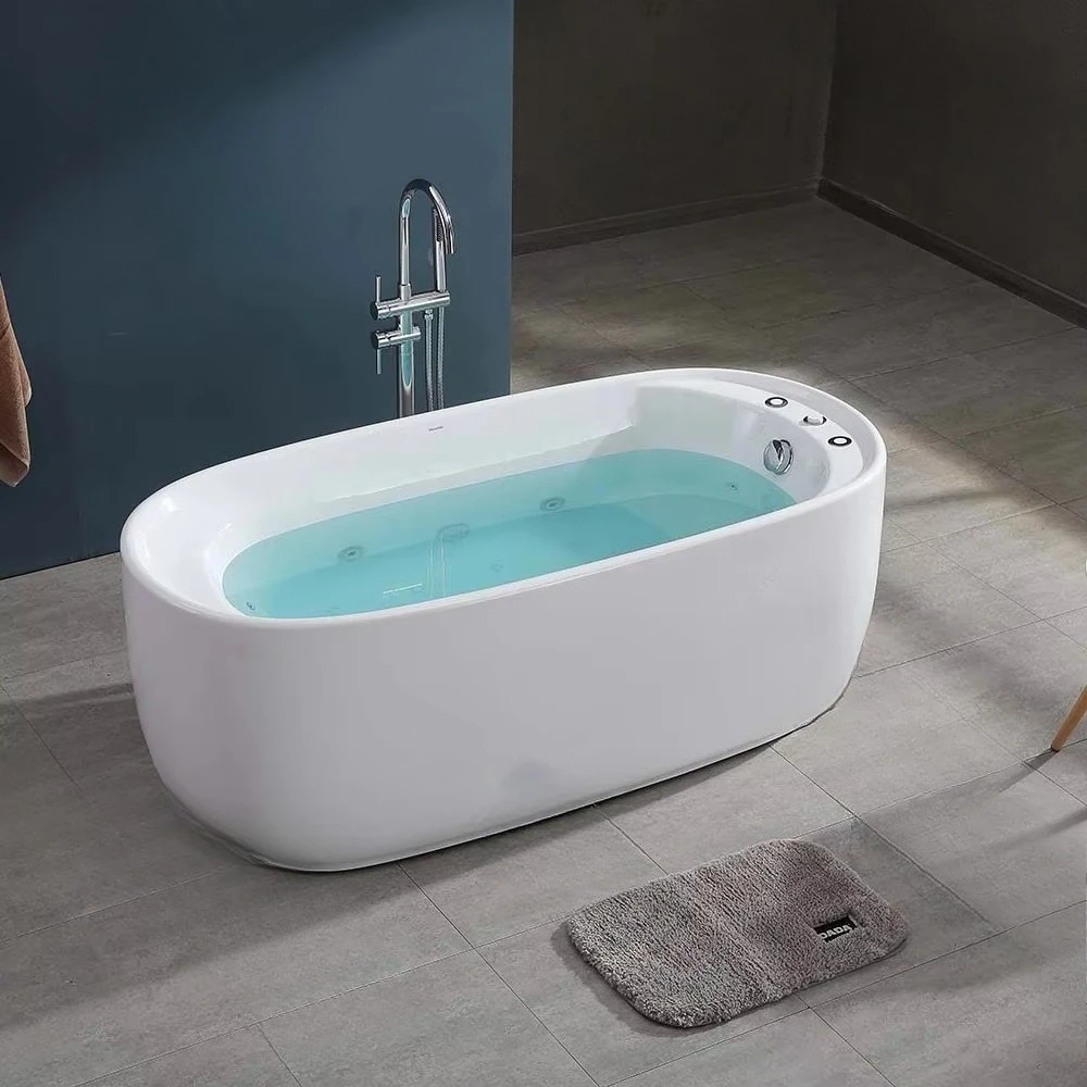 Modern Acrylic Massage Bathtub Freestanding Classic Style Customize Independent Design Durable Premium Bath Tub for Bathroom Use