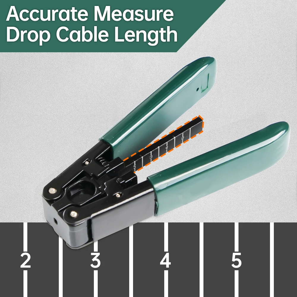 AMPCOM Fiber Optic Drop Cable Stripper, Stripping Plier for Rubber-insulated Optical Cable for FTTH Drop Cables