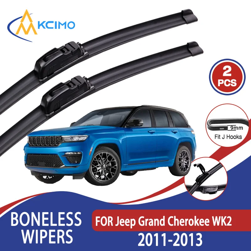 

For Jeep Grand Cherokee WK2 2011-2013 Car Wiper U-type Soft Rubber Boneless Wiper HD Quiet Durable Automotive Wiper 22"+21"