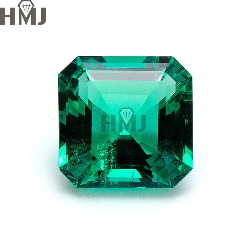 

Top Hand-cut Hydrothermal Lab Grown Emerald Asscher Cut Colombian Emeralds Precious Gemstone With AGL Certificate