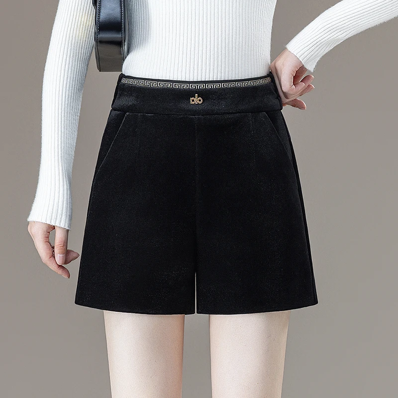 

Women's Thiened Corduroy orts Autumn Winter Outdoor Wear High Waist Straight Leg Pants Korean Sle Pure Color Casual Tro...