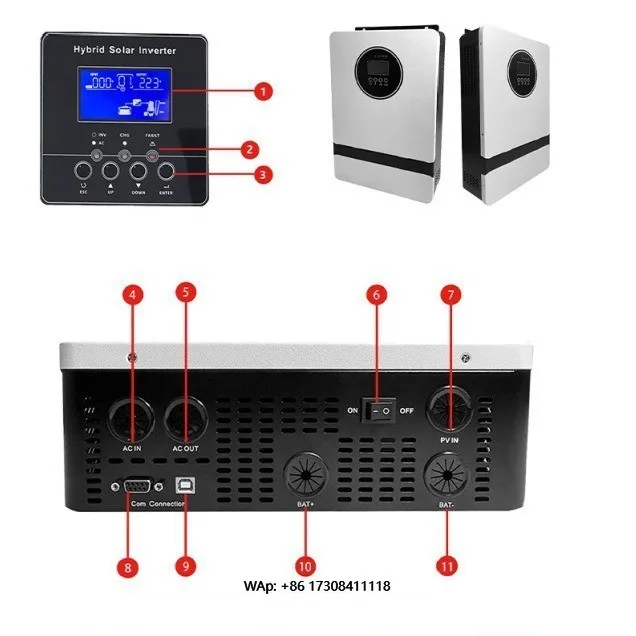 

High Frequency Hybrid Off-Grid Inverter 120A 6.5KW Pure Sine Wave Controller DC48V AC220V Single Phase Output for Solar