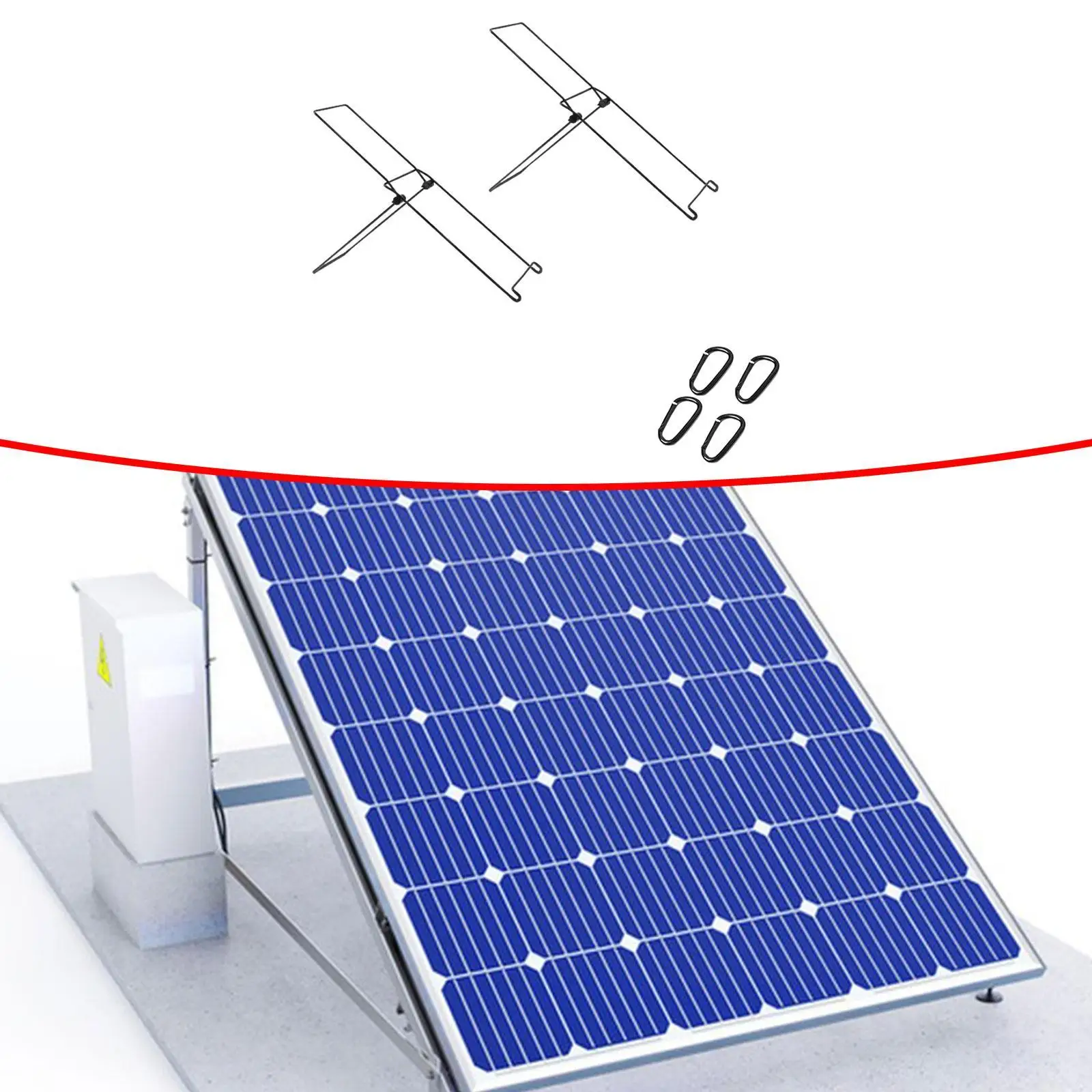 Foldable Solar Board Stand Carbon Steel Mounting Bracket Outdoor Rack High Strength for Camping Trips