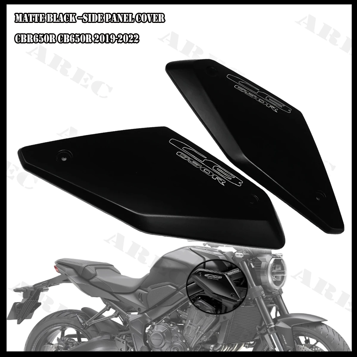 Para Honda CB650R CBR650R 2019 2020 2021 2022 marco de tanque negro mate para motocicleta cubierta de Panel lateral frontal carenado de carcasa