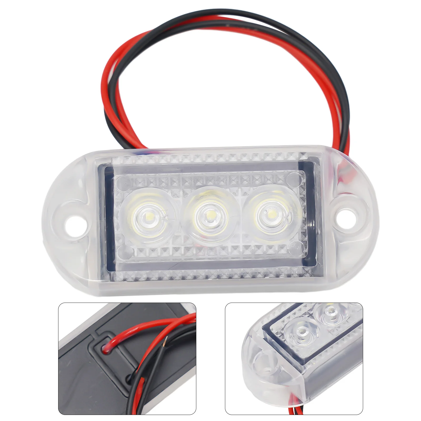 LED Clearance Light Side Marker Truck Trailer Lorry Lamp Red White 12V 24V Warning-Light For Trailer BUS Van Caravan