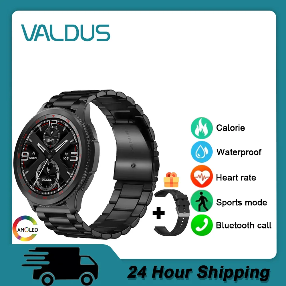 

VALDUS 2025 VS51 Pro Smartwatch Men Women Bluetooth Call Heart Rate Calorie Sports Mode AMOLED Compatible Android IOS Smartwatch