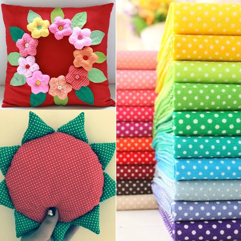 20Color Printing Colorful Dots Sewing Fabric DIY Quilting Clothes Patchwork Sewing Dolls Bag Needlework Cloth Crafts