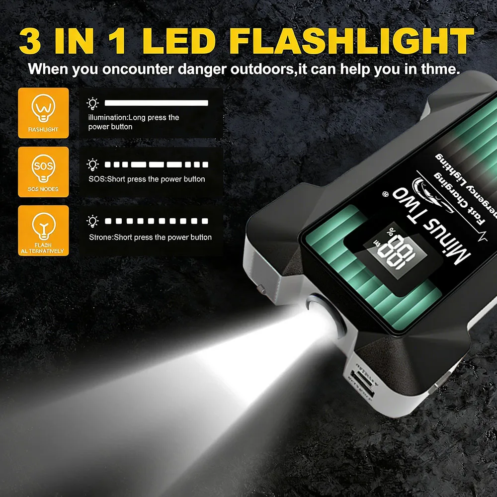High Quality Jump Starter 150W DC Car Battery Charger LED Screen Bright Battery Charger Super Starting Device CPower Bank