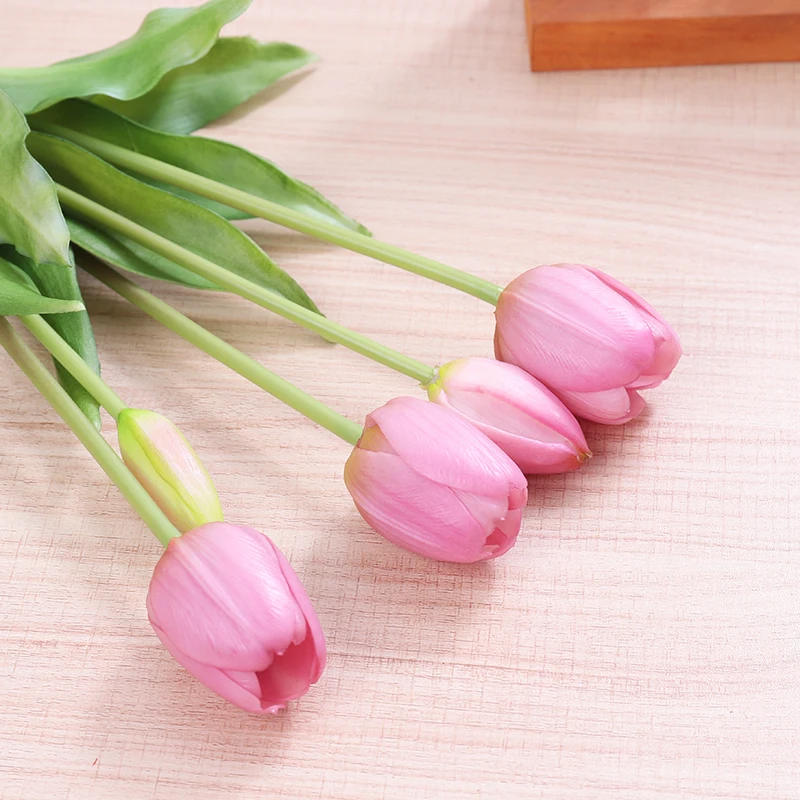 Kunsttulpen Realistische Siliconen Luxe Tulpenboeket Huis Kamer Vaas Arrangement Kunstmatige Bruiloft Tuin Kerstdecoratie
