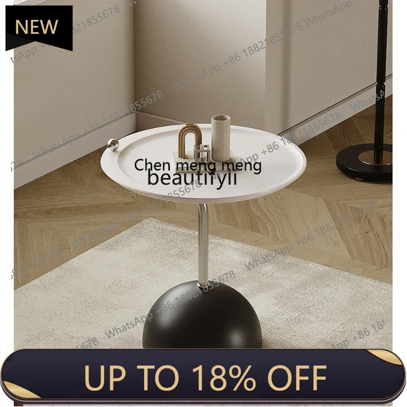 

P178 Italian Minimalist Creative Side Table Home Living Room Designer Paint Stainless Steel Small Apartment round Modern Minima