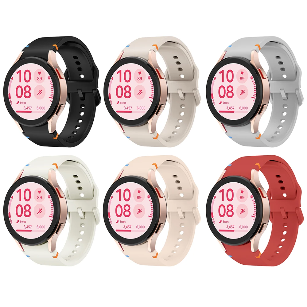 Cinturino piatto cucito per Samsung Galaxy watch FE/ Samsung Galaxy watch 7 cinturino sportivo di ricambio per Samsung Galaxy watch 6/5/4