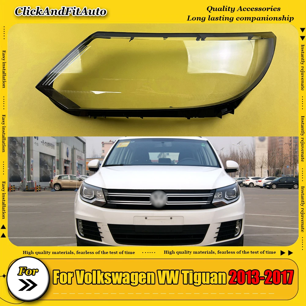 

For Volkswagen VW Tiguan 2013-2017 Headlamp Shell Transparent Lampshade Lamp Shade Lens Front Headlight Cover Plexiglass