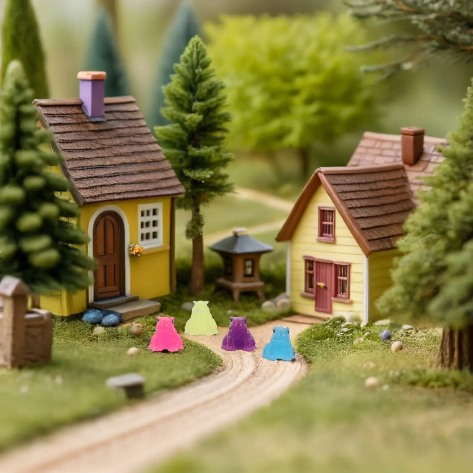 

40Pcs Luminous Mini Resin Frog Decorations Small in The Dark Micro Landscape Glitter Tiny Frog Animals Fairy Moss