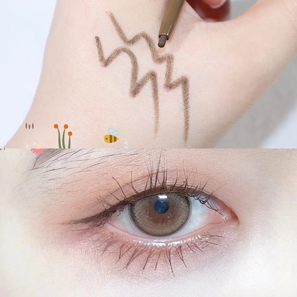 Czarny eyeliner w żelu Wodoodporny, trwały eyeliner w ołówku Szybkoschnący, nie kwitnący Naturalny eyeliner Leżący jedwabnik Długopis Narzędzia kosmetyczne