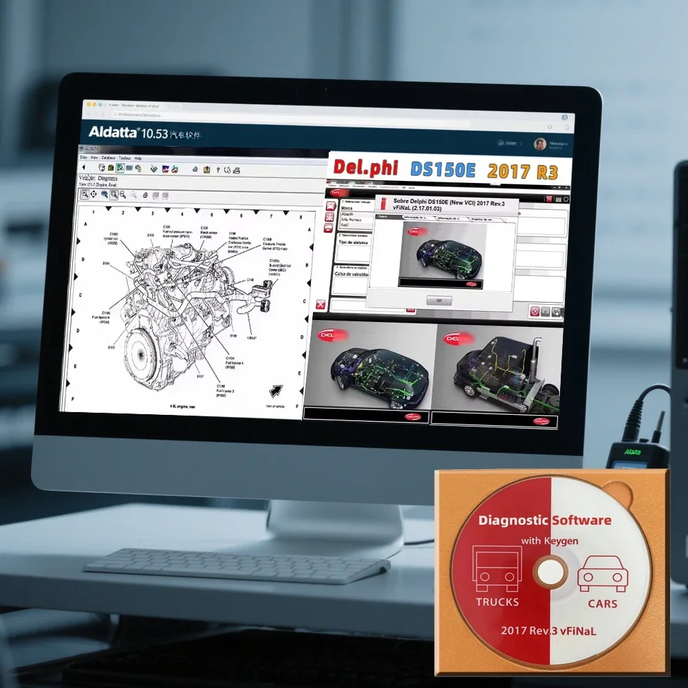 

Alldata Repair Software 10.53 Auto-cos delp-is 2017 r3 Diagnostic Tool with Keygen for DS150E -Comprehensive Car & Truck Repair