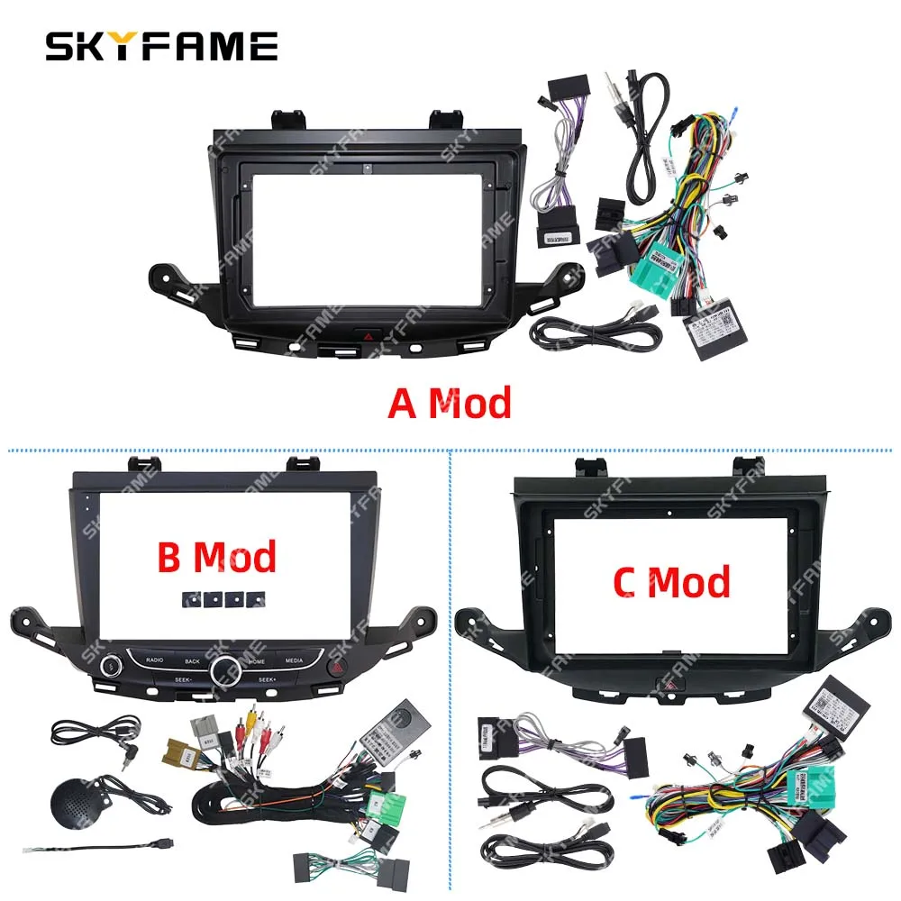 SKYFAME Car Frame Fascia Adapter Decoder Android Radio Dash Fitting Panel Kit For Buick Verano GS Opel Astra K Crossland
