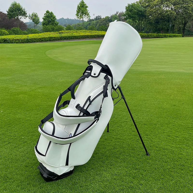 PLAYEAGLE Golf Bag Men Women Lightweight PU Leather Golf Stand Bag 14 Clubs Bracket Bag