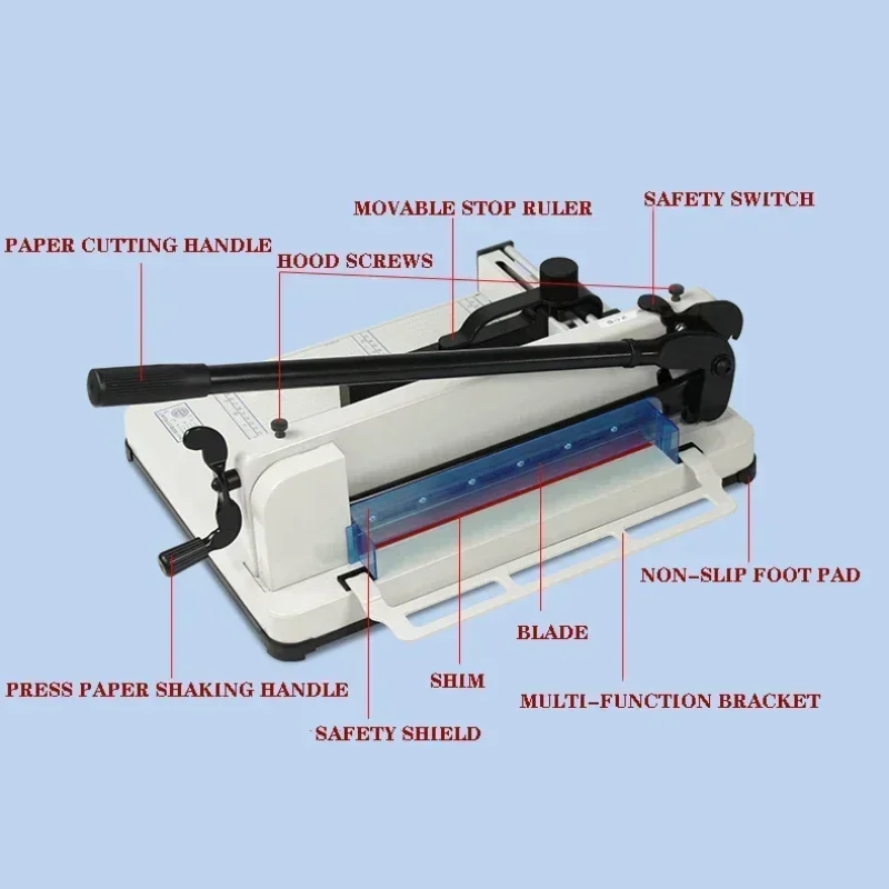 Professional Photo Album Office Graphic Book CutterSmall Upgrade 858A4 Heavy Duty Paper Cutter Manual Business Card Paper Cutter