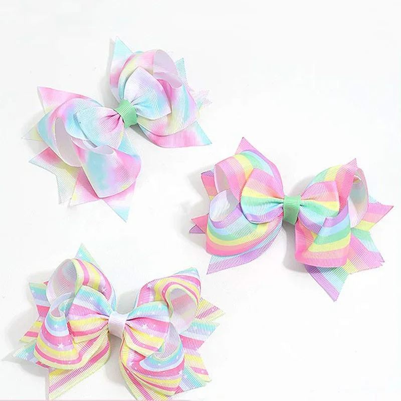 Fashion Daisy Hair Bow Clips for Girls Glitter Star Hairgrip Barrettes Mermaid Hair Accessories Boutique Hairgrips Headwear