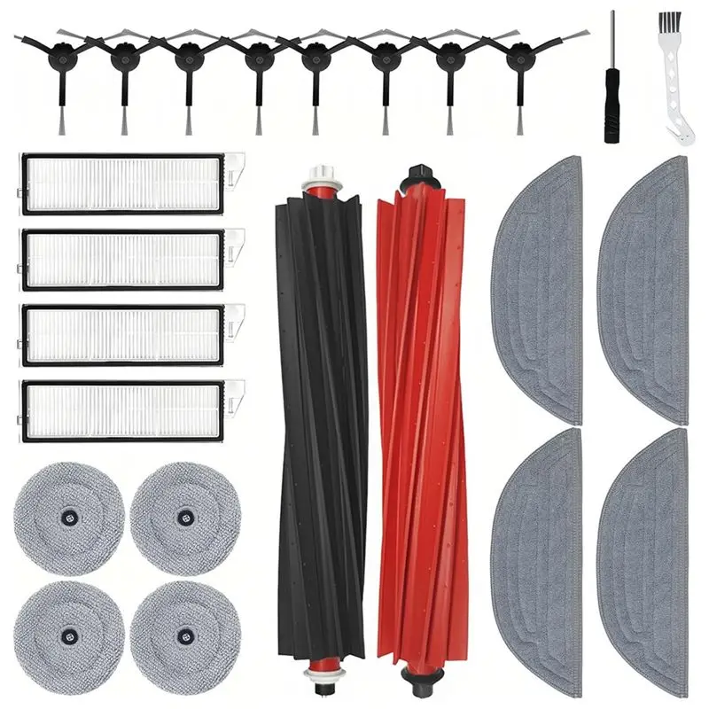 

Запасные части TFORU для робота-пылесоса Roborock S8 MaxV Ultra: основная и боковые щетки, HEPA-фильтр