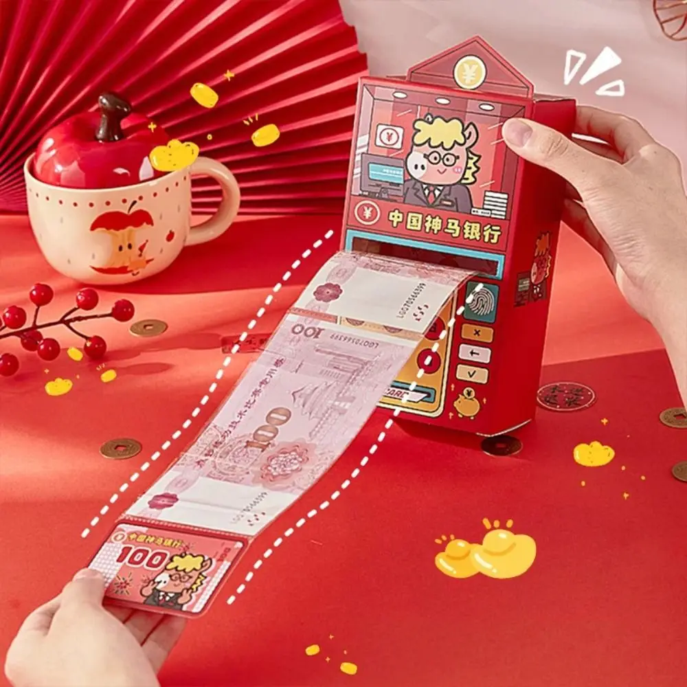 10 Slots Cartoon Money Envelope Fun Creative ATM Money Pocket DIY Packing Best Wishes Hongbao Spring Festival