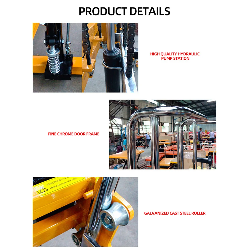 400kg Manual Electric Hydraulic Forklift Lifting Stacker Small Loading and Unloading Truck Cylinder Forklift Lifting Car