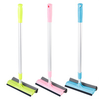 2 in 1 Telescopic Rod Adjustable Window Glass Cleaner Wiper Squeegee Sponge Home Cleaning Tools Glass Window Cleaner