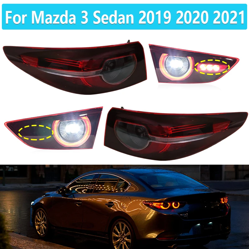 

Автоматический светодиодный задний фонарь для Mazda 3 Sedan 2019 2020 2021, задний предупредительный стоп-сигнал, указатель поворота, автомобильные аксессуары