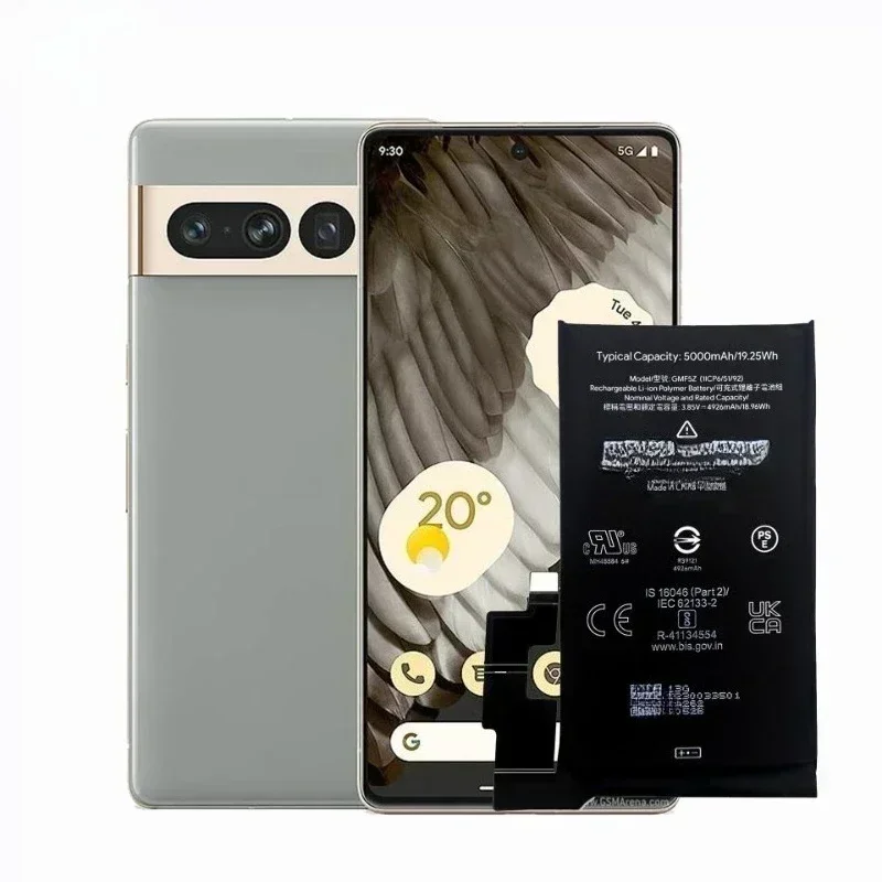 New 5000mAh GMF5Z Mobile Phone Battery for  Google  Pixel 7 Pro Phone Replacement Battery for HTC Pixel 7 Pro Batteries Bateria