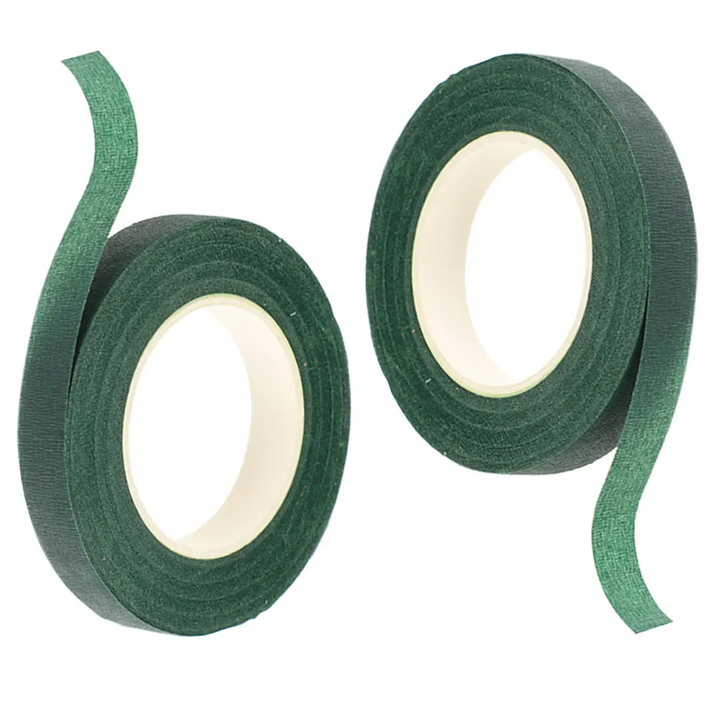 

2Rolls Flower Arrangement Tape Green Paper Bouquet Making Stem Wrapping Florist Supplies Floral Tapes