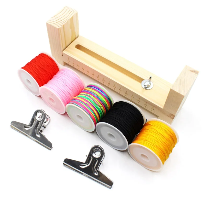 Bracelet Maker Holder U Shape Jig Bracelet Maker Wooden Frame Braiding DIY Crafting Tool Kit for Braiding Bracelets A