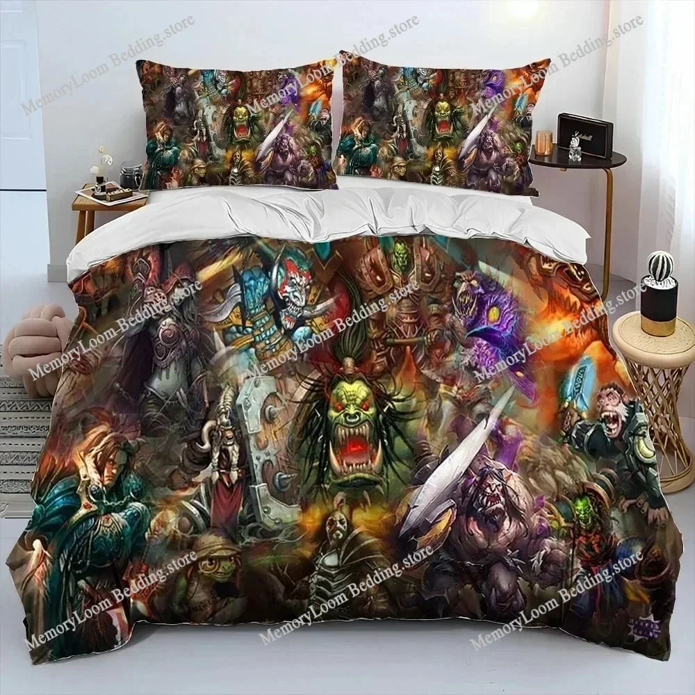 3D Printing Trendy Soft World Warcraft WOW Game Bedding Set Duvet Cover Pillowcase Comforter King/Queen Size Boys Adult Bed Set