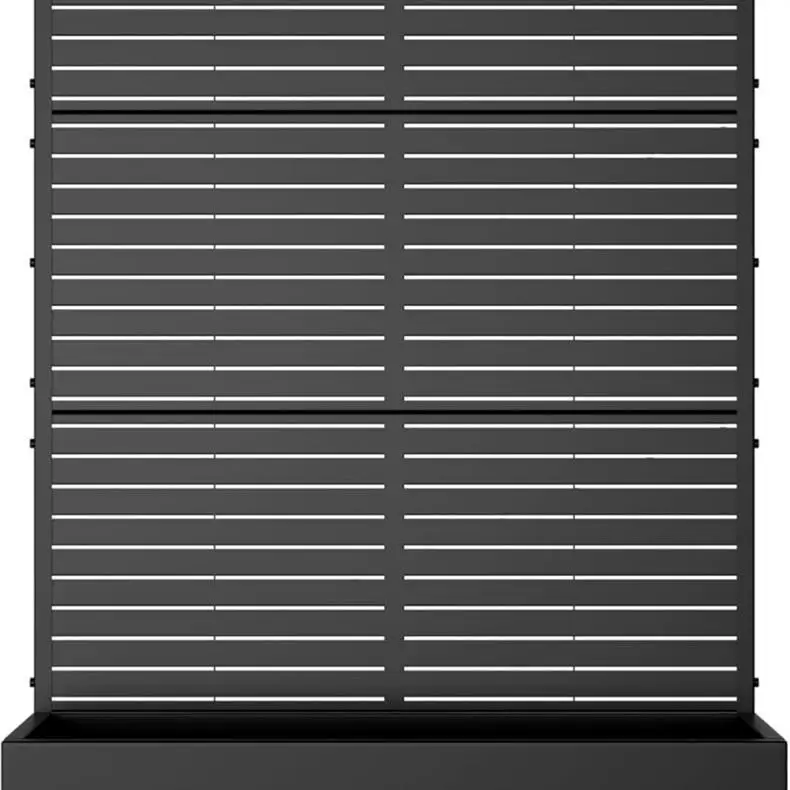 Wholesale Custom Outdoor Metal Flower Pot Box 3D Laser Engraving Waterproof Durable Aluminum Privacy Screen Decoration