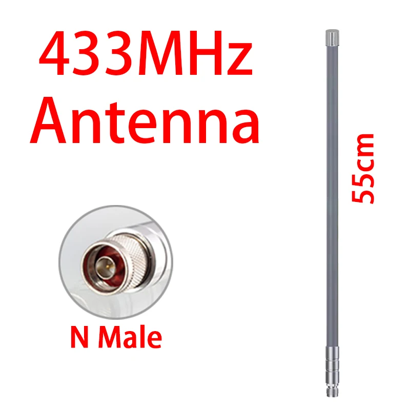 Antena LoRa Gateway 433MHz Zewnętrzna Wielokierunkowa Antena 433 MHz z Włókna Szklanego do Modułu Bezprzewodowej Transmisji Danych Dalekiego Zasięgu N Męski — zdjęcie produktu 3
