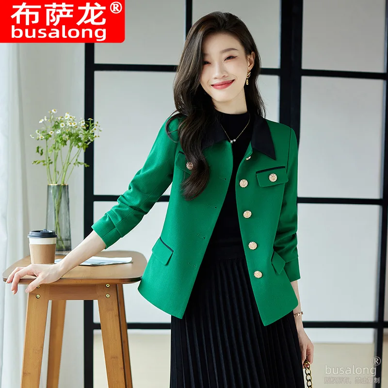 

Пиджак, осенне-зимний элегантный модный женский профессиональный маленький пиджак с длинными рукавами, официальная одежда, женская куртка, рабочая одежда660